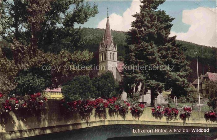 Hoefen  Enz Blick zur Kirche Luftkurort