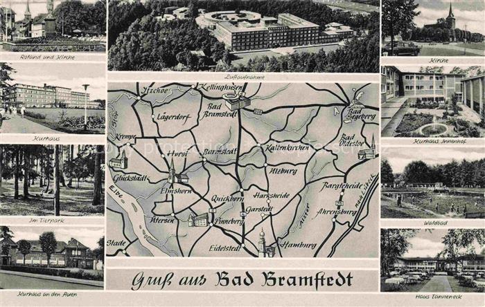 Bad Bramstedt Schleswig-Holstein Rolandstatue Kirche Kurhaus Tierpark Kurhaus Lu