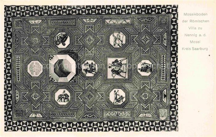 Nennig Mosel Perl Saar Merzig-Wadern Saarland Mosaikboden der Roemischen Villa 1
