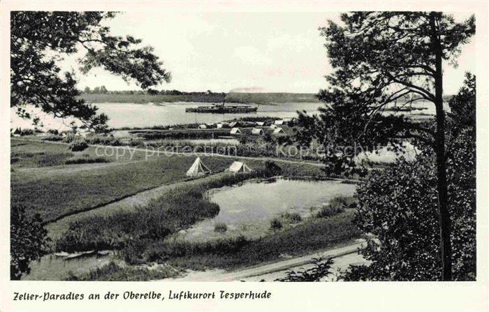 Tesperhude Elbe HAMBURG Panorama Zelter-Paradies an der Oberelbe Camping