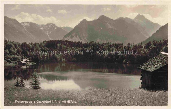 OBERSTDORF Bayern Freibergsee mit Hoefats Allgaeuer Alpen
