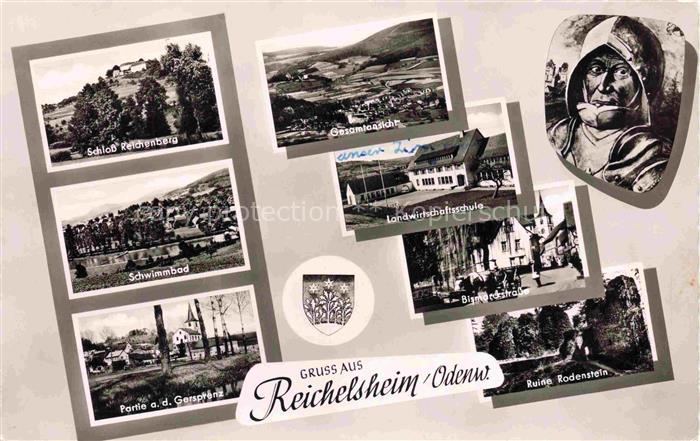 Reichelsheim Odenwald Hessen Schloss Reichenberg Panorama Schwimmbad Landwirtsch