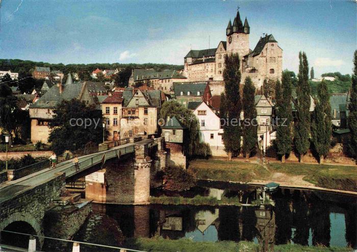Diez Lahn Rheinland-Pfalz Blick ueber die Lahn zum Grafenschloss