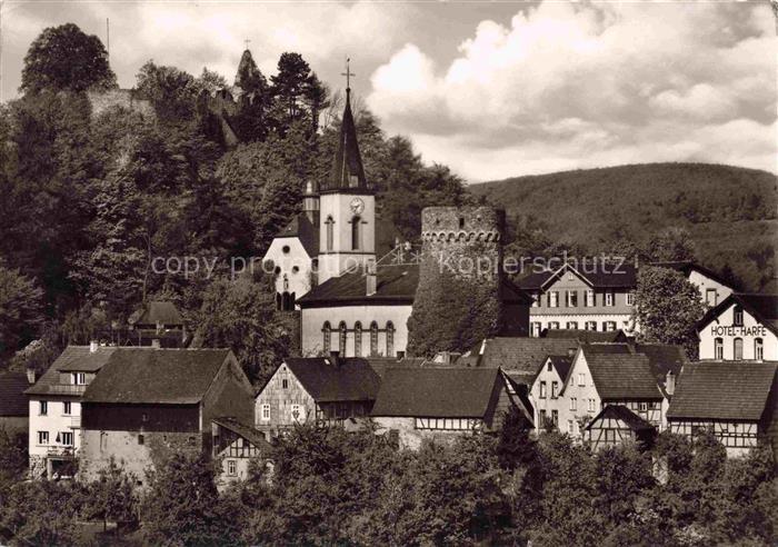 Lindenfels Odenwald Hessen Teilansicht Turm Kirche