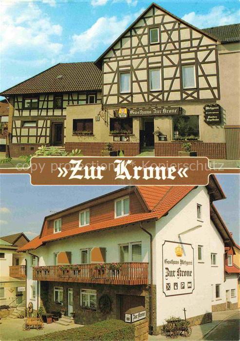 Ronneburg Hessen Gasthaus zur Krone Metzgerei Fachwerkhaus