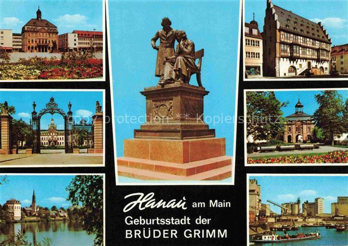 HANAU  Main Teilanischten Geburtsstadt der Brueder Grimm Denkmal Schloss Industr