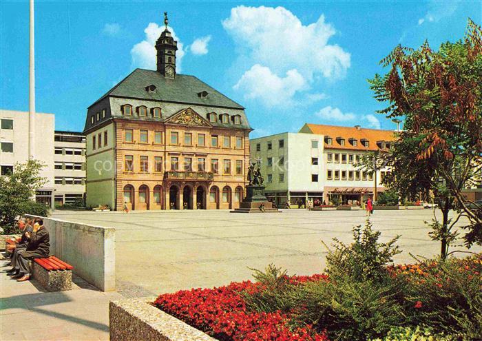 HANAU  Main Marktplatz und Rathaus