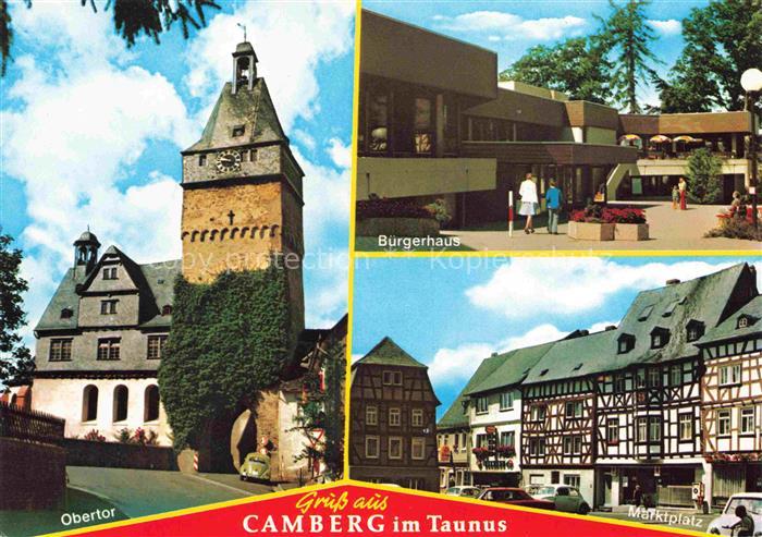 Camberg Bad Taunus Hessen Obertor Buergerhaus Marktplatz Fachwerkhaeuser