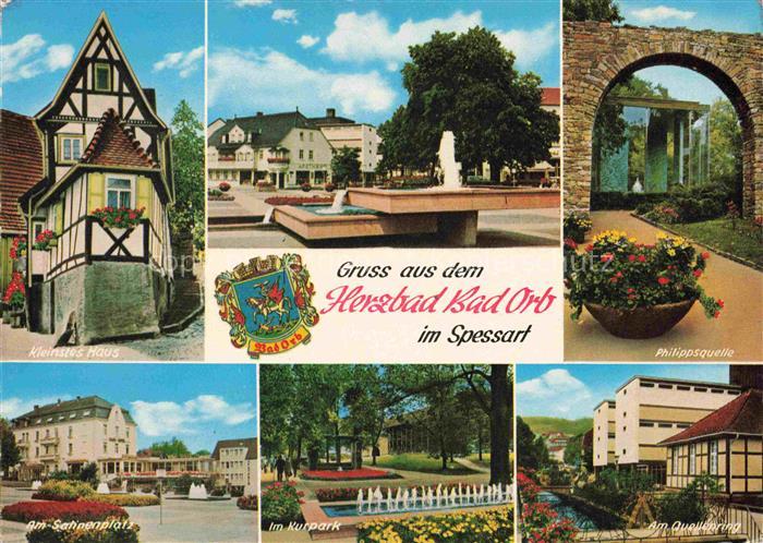 BAD ORB Hessen Kleinstes Haus Fachwerkhaus Wasserspiele Philippsquelle Salinenpl