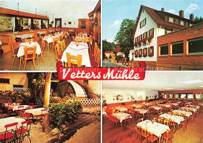 Zell Bensheim Bergstrasse Hessen Vetters Muehle Gasthof Restaurant Terrasse