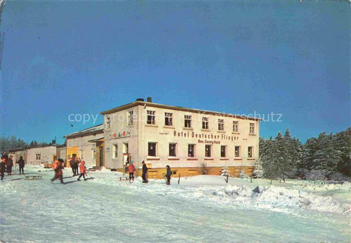 Wasserkuppe Rhoen Hessen Hotel Deutscher Flieger im Winter Naturpark Rhoen