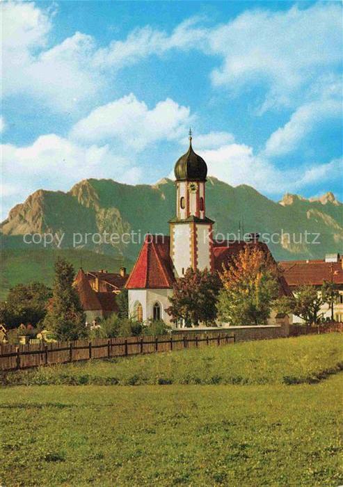 Wallgau Garmisch-Partenkirchen Bayern Katholische Pfarrkirche Bayerische Alpen