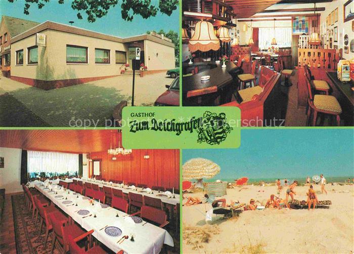 Minsen Foerrien Gasthof zum Deichgrafen Gastraum Festtafel Badestrand