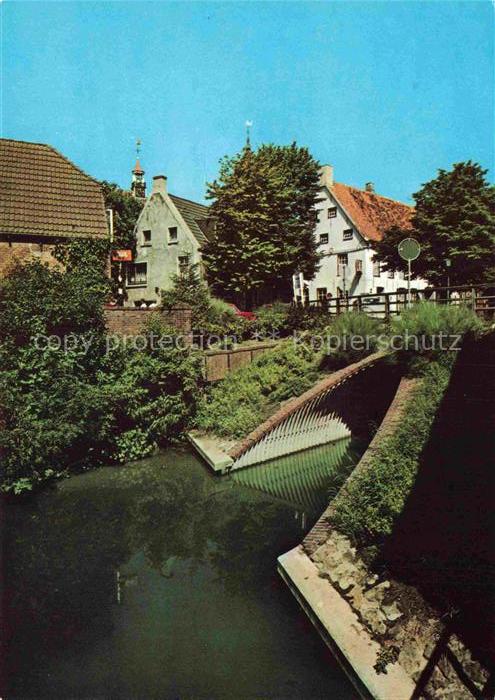 Greetsiel Krummhoern Aurich Niedersachsen Teilansicht Bruecke