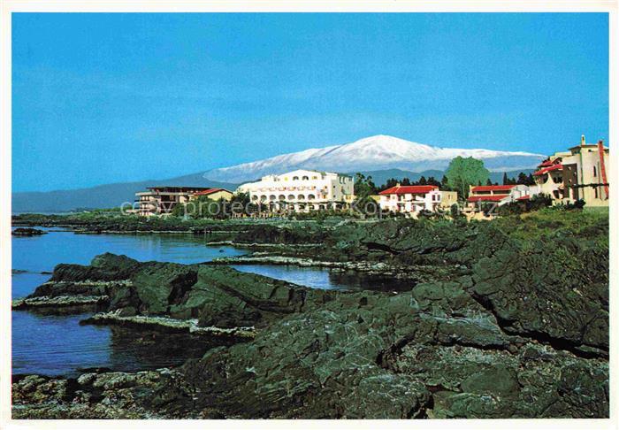 Naxos Giardini Sicilia IT Scogliera lavica Felsenriffe aus Lava