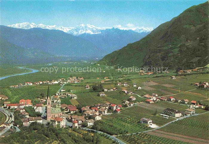 Terlano Terlan Suedtirol BOLZANO IT Panorama Blick gegen Meranerberge