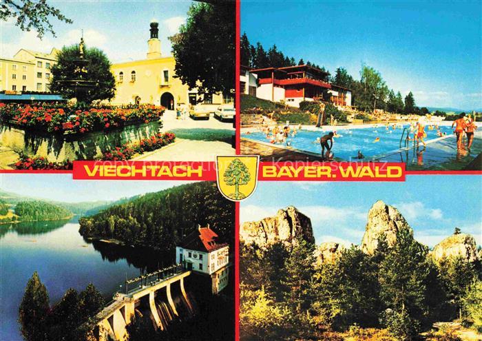 Viechtach Bayerischer Wald Zentrum Stausee Freibad Landschaft Felsen