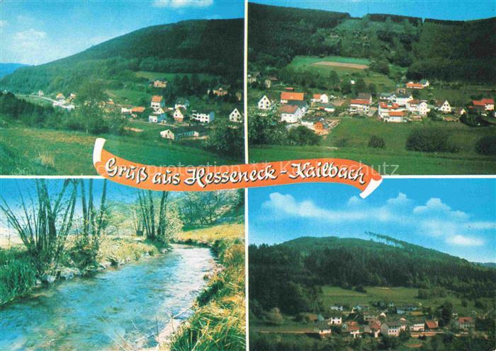 Kailbach Hesseneck Odenwaldkreis Hessen Teilansichten Panorama Partie am Bach