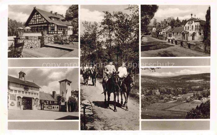 Rettershof Kelkheim Koenigstein Taunus Hessen Reiter Pferde Waldweg Fachwerkhaus