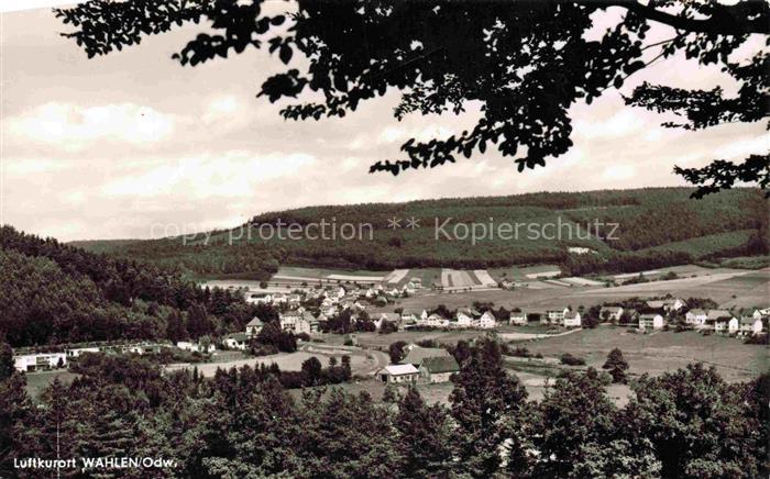 Wahlen Odenwald Grasellenbach Bergstrasse Hessen Dorfansicht Tal Wald Felder Wie