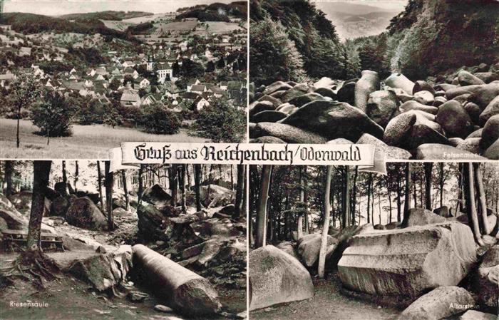 Reichenbach Odenwald Lautertal Bergstrasse Hessen Felsenmeer Riesensaeule Altars