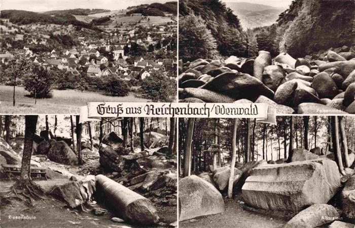 Reichenbach Odenwald Lautertal Bergstrasse Hessen Felsenmeer Riesensaeule Altars