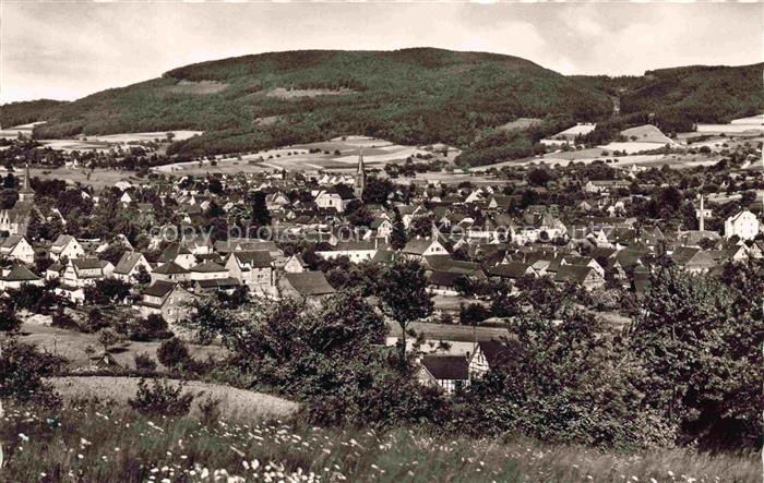 Altlechtern Fuerth Odenwald Bergstrasse Hessen Ortspanorama Haeuser Kirchturm Hu