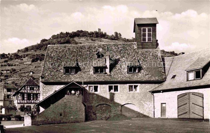 Heppenheim Bergstrasse Hessen Eulenburg Jugendherberge DJH Fachwerkhaus Hof Wein