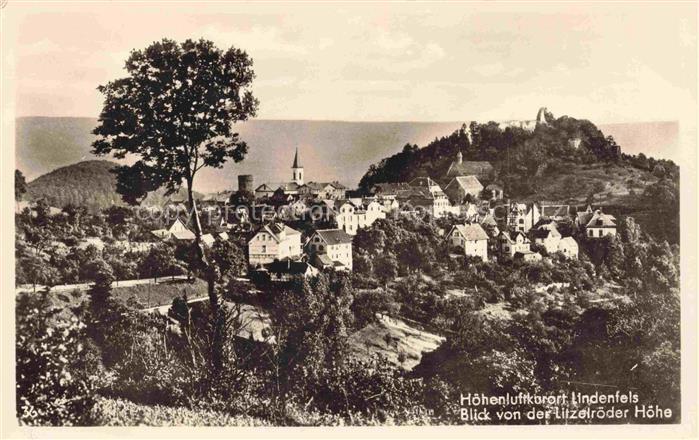 Lindenfels Odenwald Hessen Blick-von-der-Litzelroeder-Hoehe Litzelroeder-Hoehe O