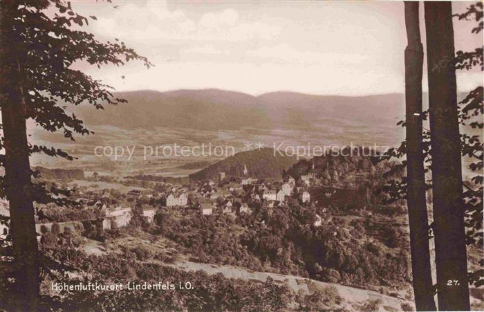 Lindenfels Odenwald Hessen Weitblick Odenwald-Tal Ortsansicht Wald Felder Panora