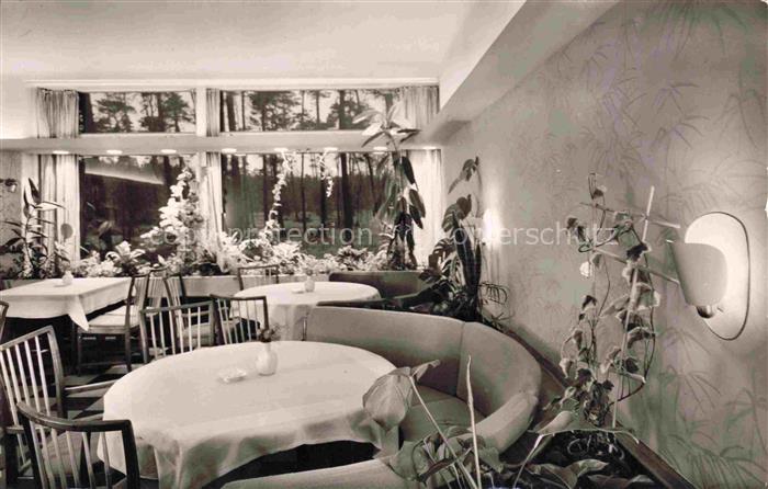 Pfungstadt Autobahn-Rasthof Restaurant Innenraum Panoramafenster Pflanzen Polste