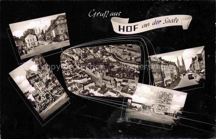 Hof Saale Hof-an-der-Saale Stadtpanorama Fliegeraufnahme Marktplatz Kirche Hochh