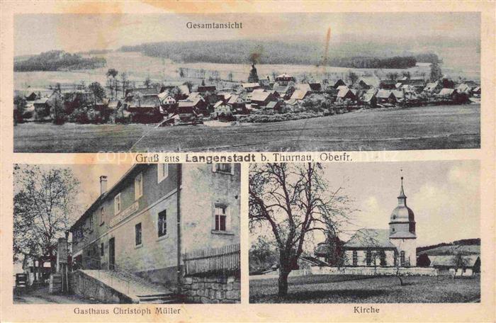 Langenstadt Neudrossenfeld KULMBACH Bayern Gesamtansicht Winterlandschaft Gastha