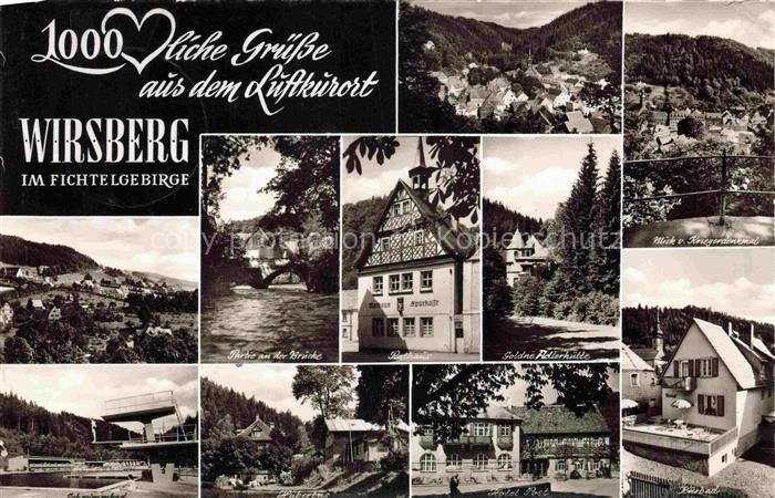 Wirsberg Kulmbach Bayern Goldene-Kellerhuette Hotel-Post Partie-an-der-Bruecke K