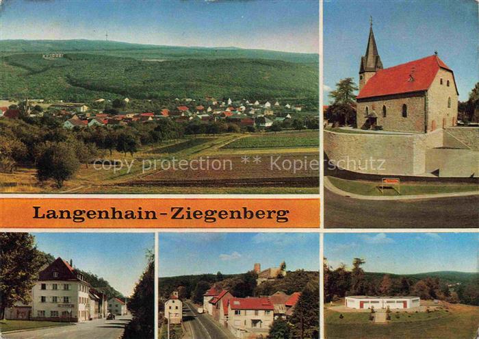 Langenhain Ziegenberg Ober-Moerlen Wetteraukreis Hessen Panorama Kirche Dorf Bur