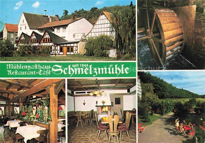 Lollar Giessen Hessen Schmelzmuehle Muehlengasthaus Muehlrad Fachwerk Gaststube