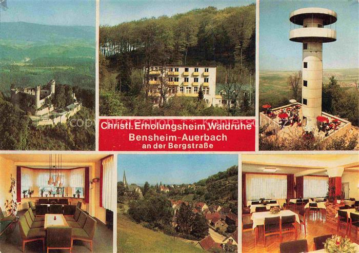 Bensheim Bergstrasse Hessen Erholungsheim-Waldruhe Bergstrasse Aussichtsturm Bur