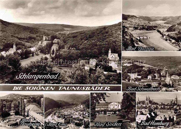 WIESBADEN Taunusbaeder Schlangenbad Bad-Nassau Bad-Schwalbach Bad-Nauheim Bad-Em