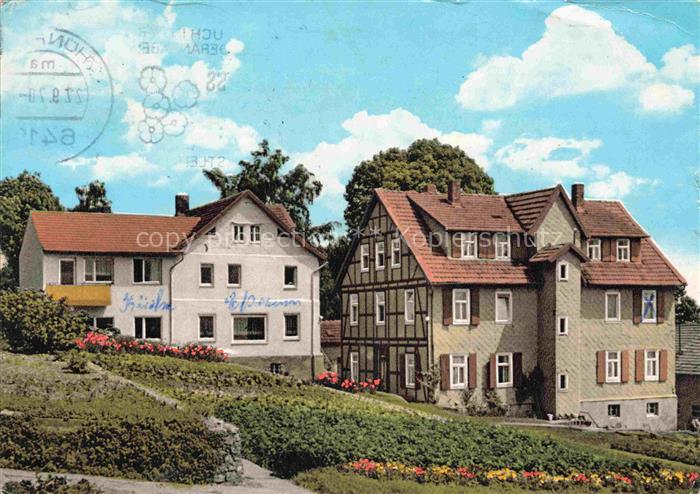 Soislieden Huenfeld Hohenroda Hessen Erholungsheim Fachwerkhaus Garten Blumen Ma