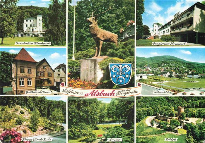 Alsbach Bergstrasse Alsbach-Haehnlein Hessen Sanatorium-Hirschpark Hirschstatue