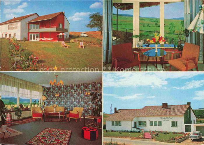 Dorf-Erbach Haus-Kober Hotel-Garni Garten Liegewiese Inneneinrichtung Panorama O