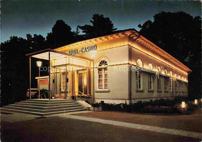 BAD HOMBURG von der Hoehe Hessen Spielcasino Nachtaufnahme Klassizistisches-Geba