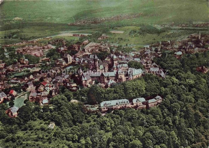 Braunfels Schloss-Braunfels Stadtpanorama Talansicht Waelder Lahn Altstadt