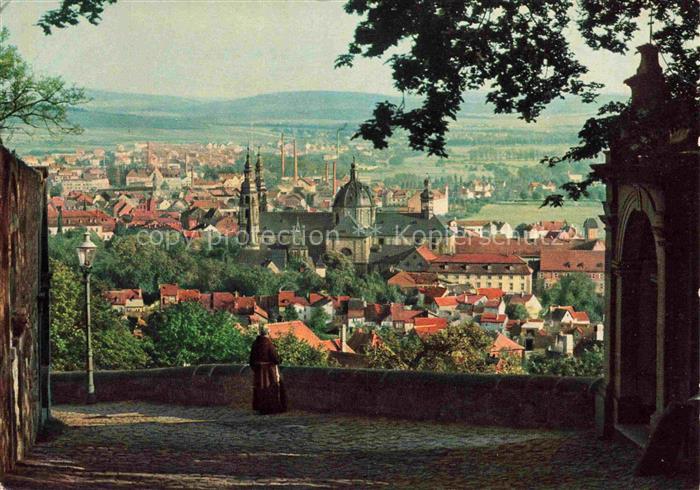 FULDA Hessen Frauenberg Dom-Fulda Stadtpanorama Moench Kopfsteinpflaster Barockk