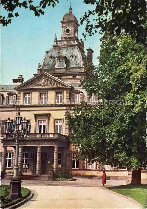 HANAU  Main Phillipsuhr Schloss Kuppel Klassizismus Laterne Baum Park Frau