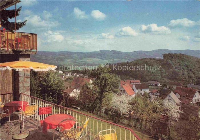 Lindenfels Odenwald Hessen Waldhotel-Haus-Luginsland Hoehenluftkurort Terrasse F