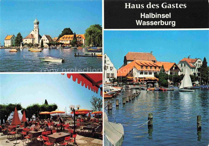 Wasserburg am Bodensee Bayern Halbinsel-Wasserburg Bodensee Restaurant-Haus-des-