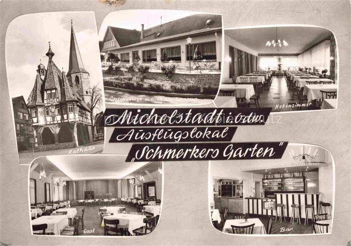 Michelstadt Odenwald Hessen Rathaus Schmerkers-Garten Gaststaette Saal Nebenzimm