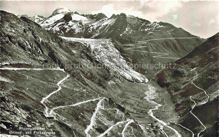 Gletscher Ferner Glacier Glaciar Ghiacciaio-- Rhonegletscher Grimsel Furkastrass