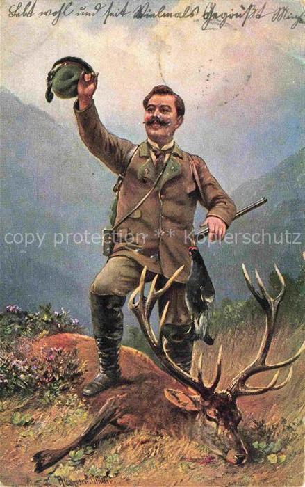 Jagd Chasse Hunting-- Hirsch